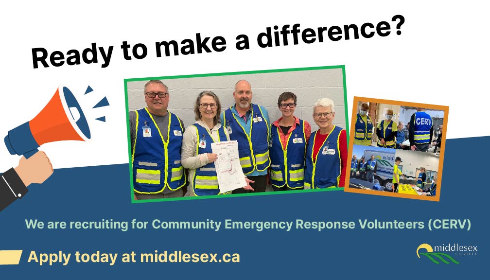 Text reading "Ready to make a difference?" with several photos of CERV volunteers in action