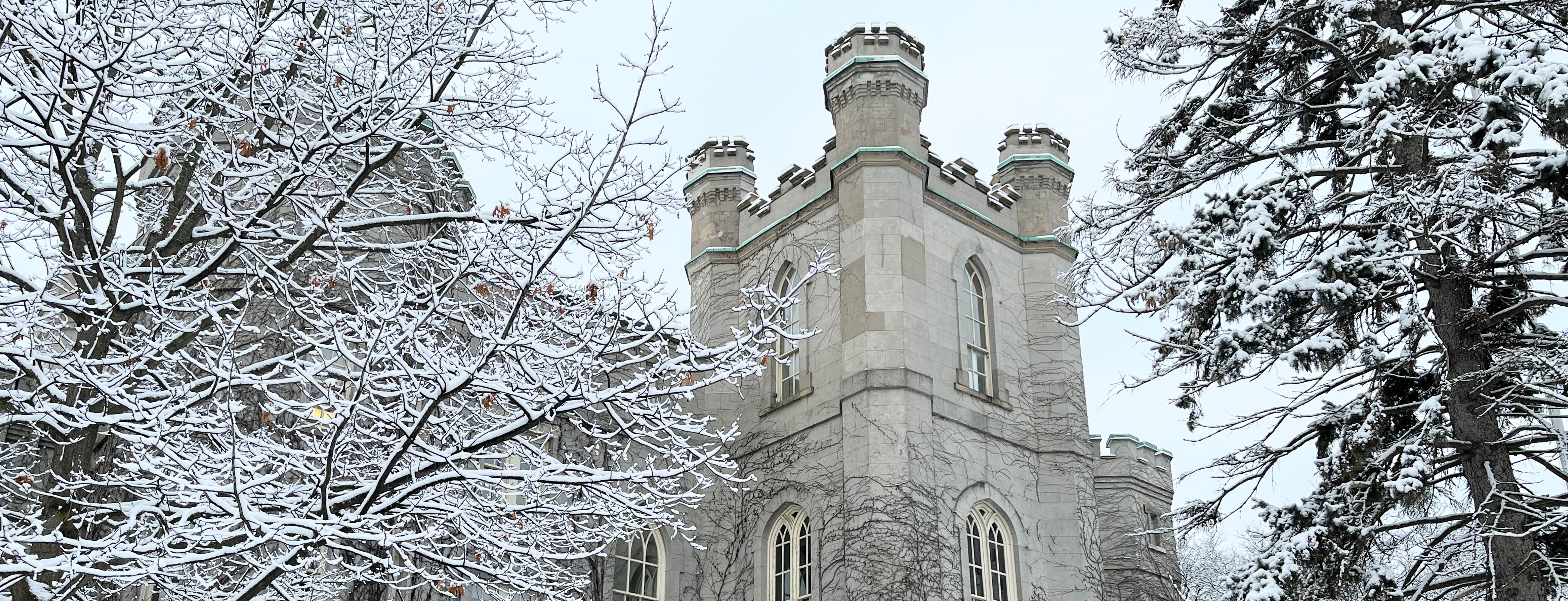 Image of County Building covered in snow