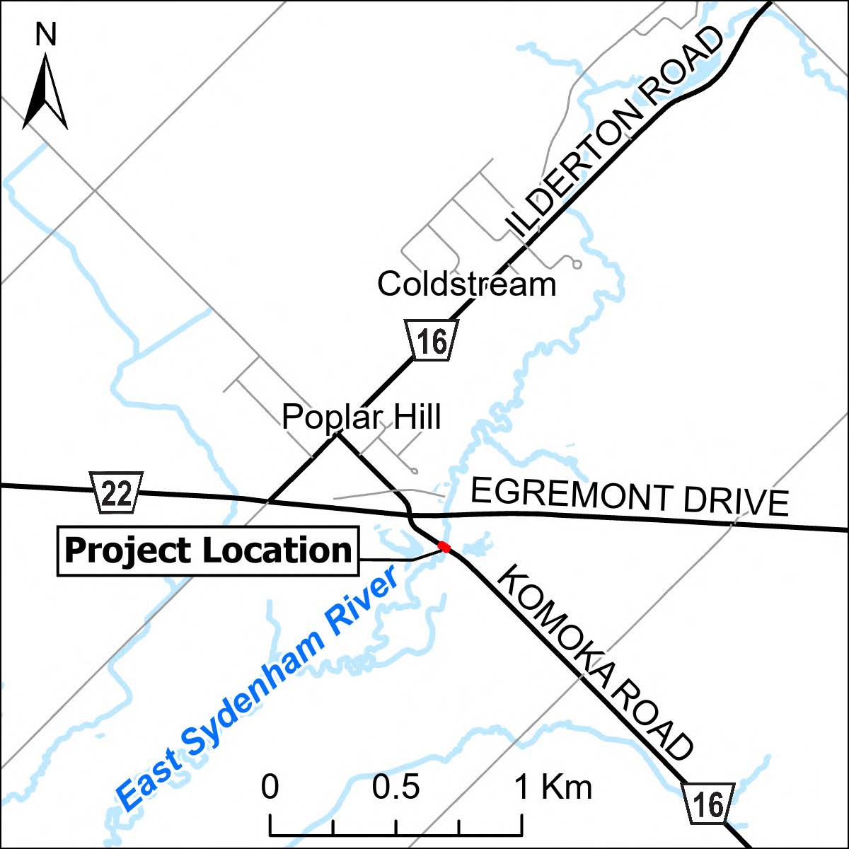 Key Map - Komoka Road Bridge