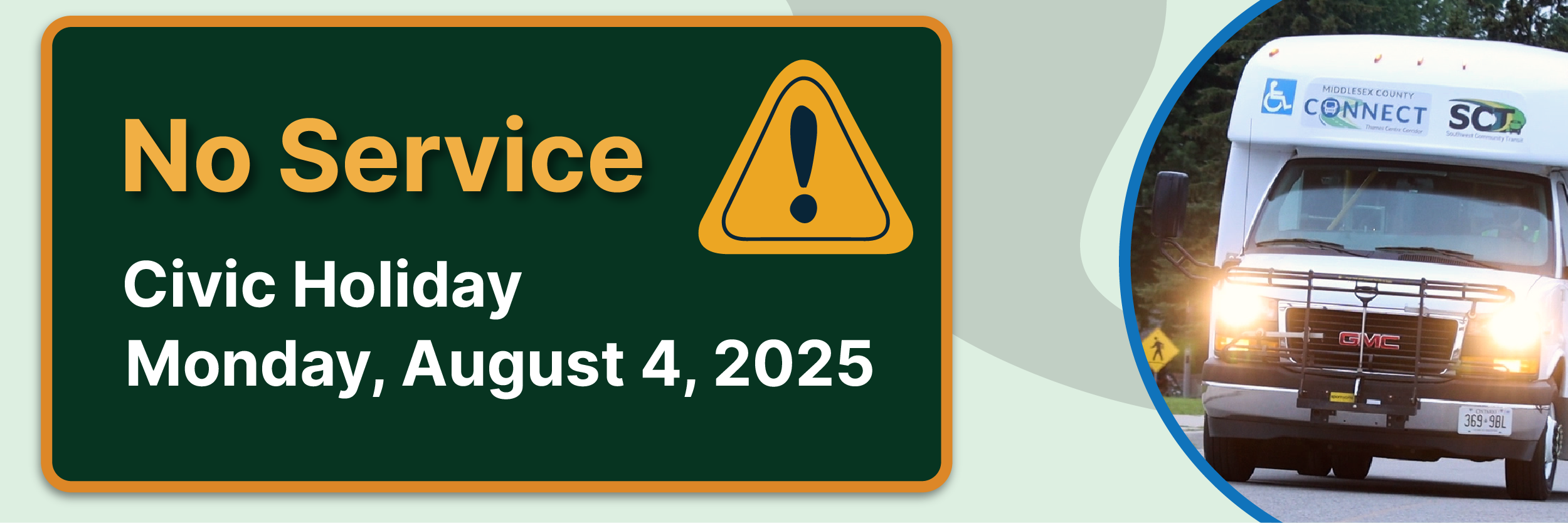 No Service Civic Holiday 2025 No Service Civic Holiday 2025