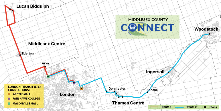 County Connect Routes Map County Connect Routes Map