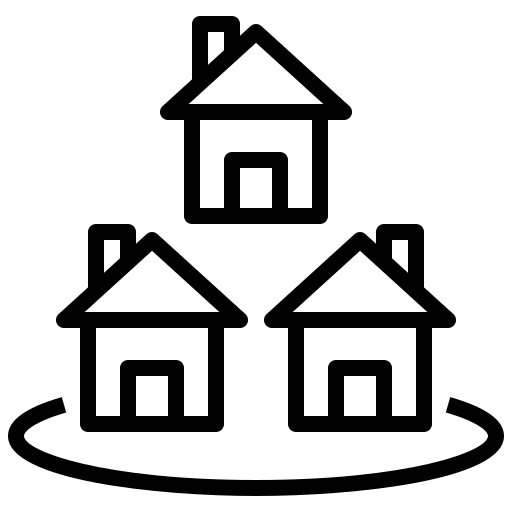 Three houses