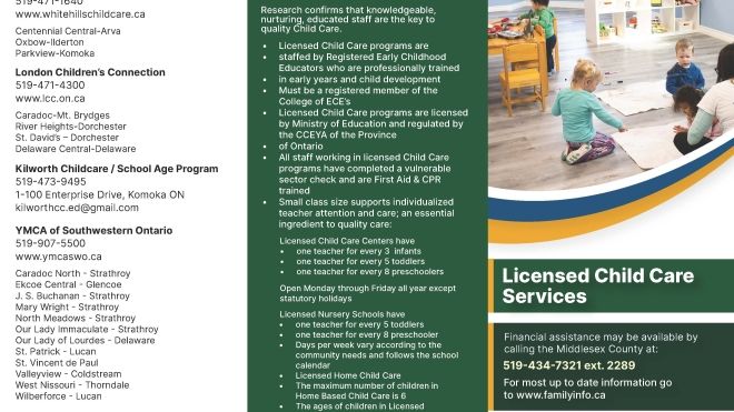 Child Care Brochure first page 