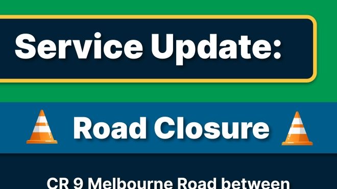 Melbourne Road closed August 11