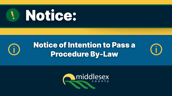 Notice of Intention to Pass a Procedure By-Law