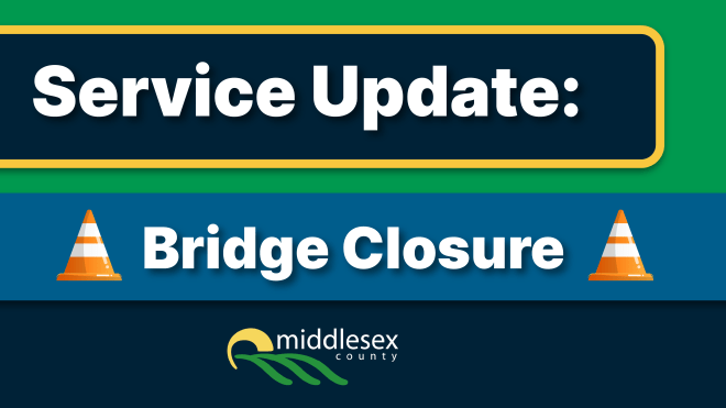 Bridge Closure notice with County logo