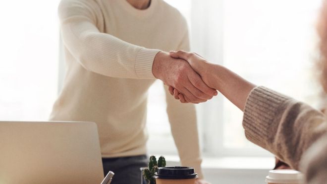 Shaking hands 