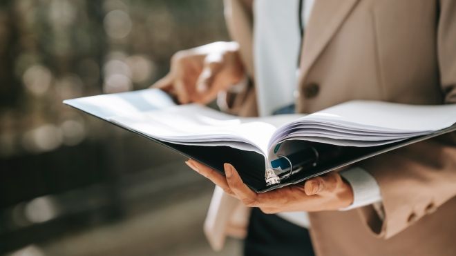 Woman holding a book 