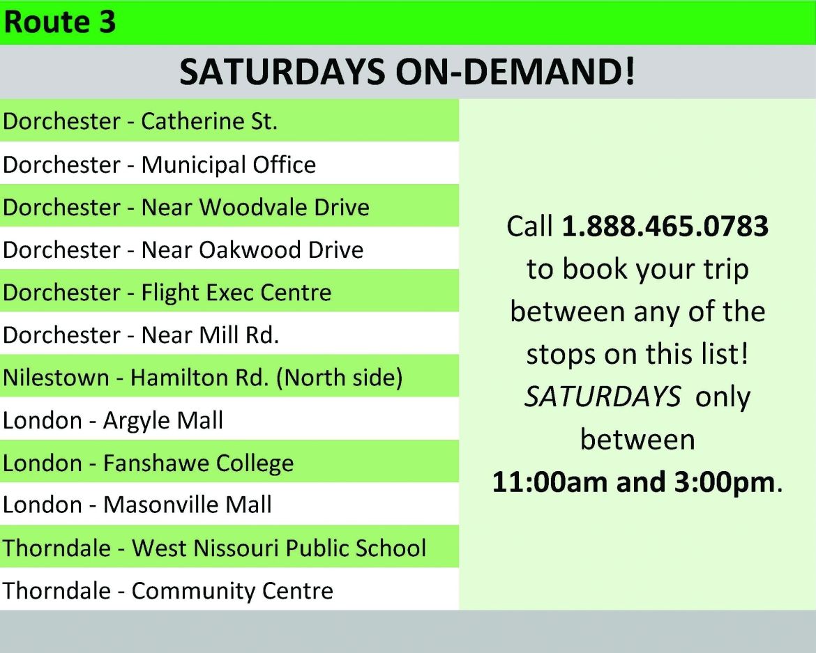 3 Routes and Schedules as of Feb.5.22