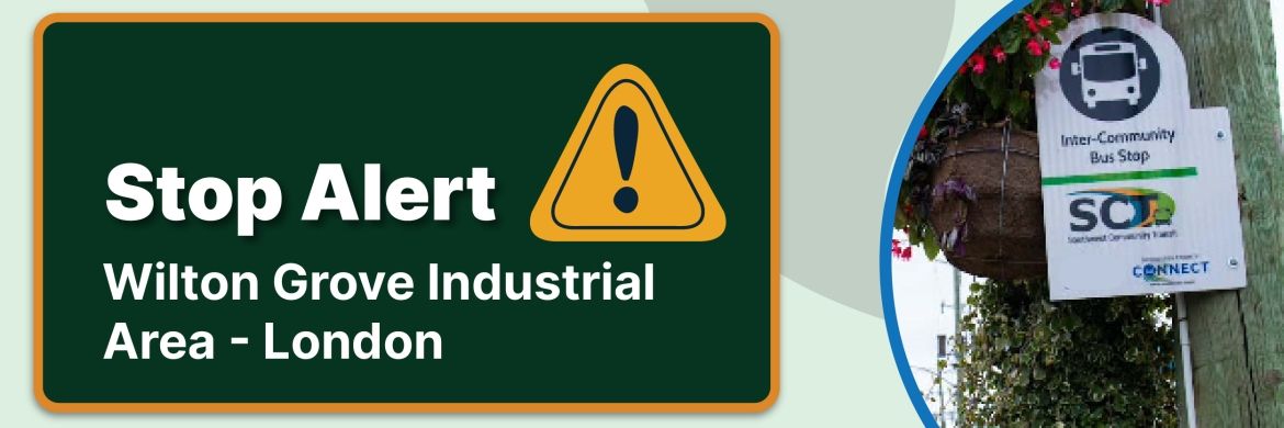 Bus stop alert-Wilton Grove Area