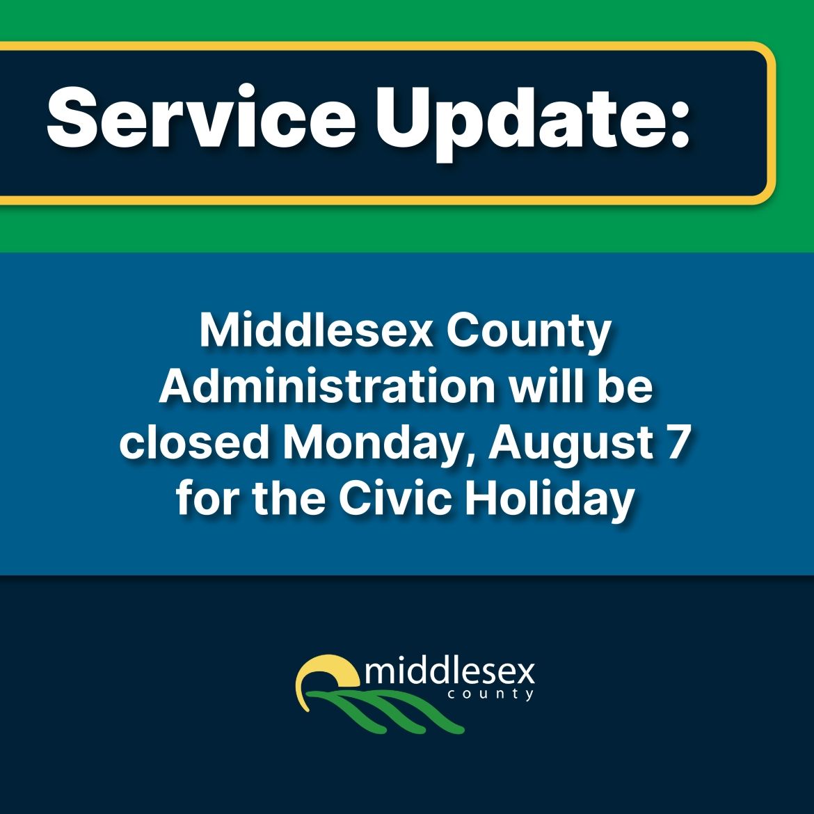 Civic Holiday closure 