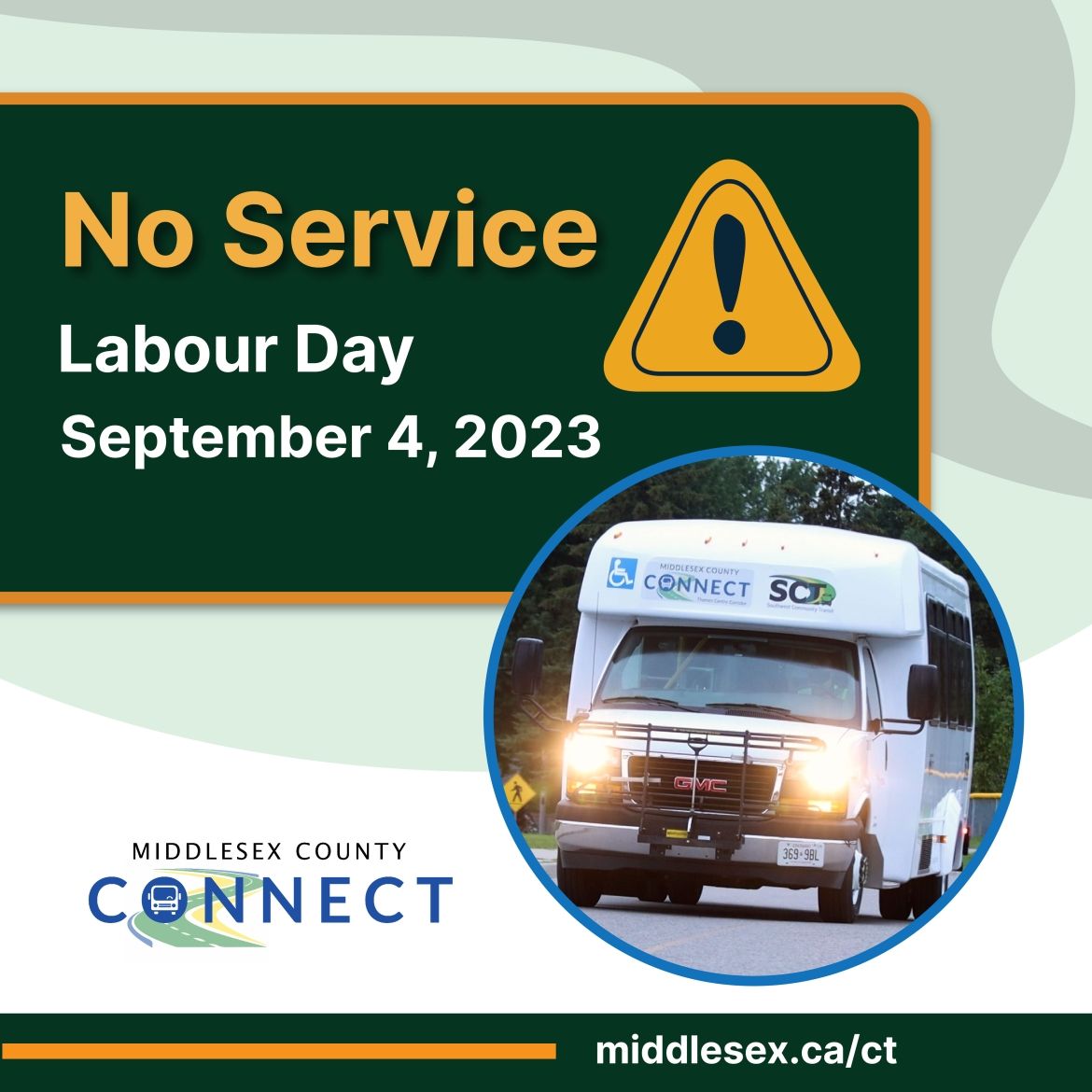 No Service Labour Day