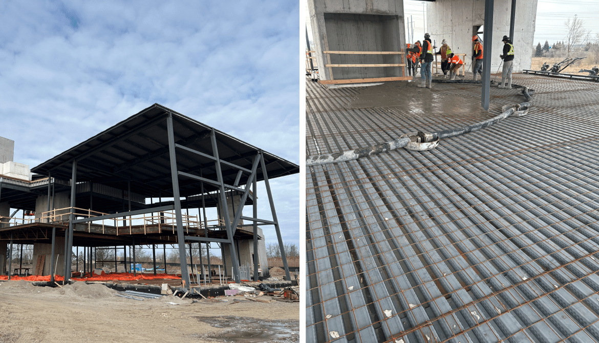 A building under construction.