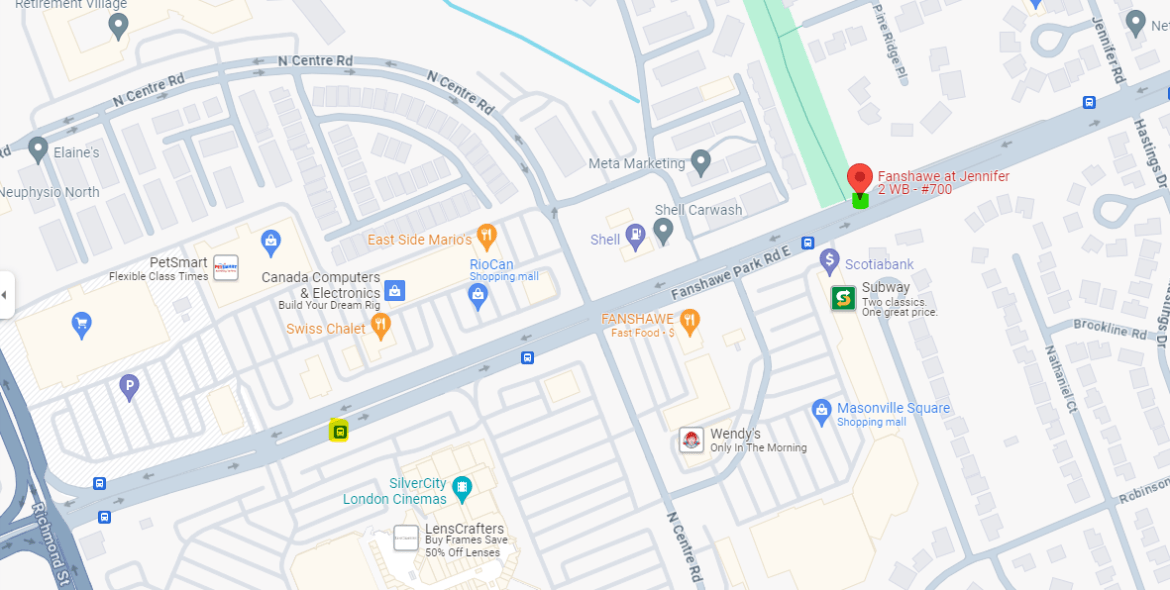 Masonville Mall temp stop