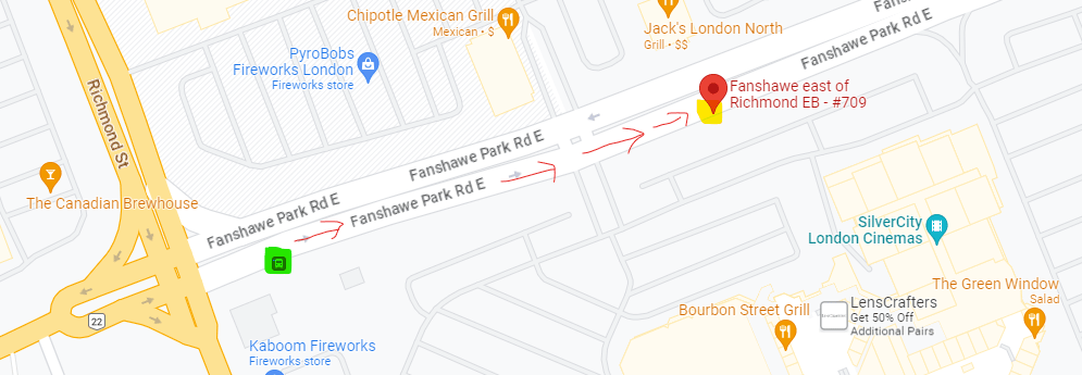 Masonville Mall temp stop