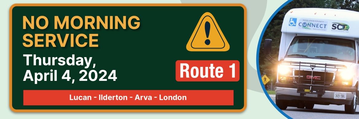No Route 1 Service - April 4
