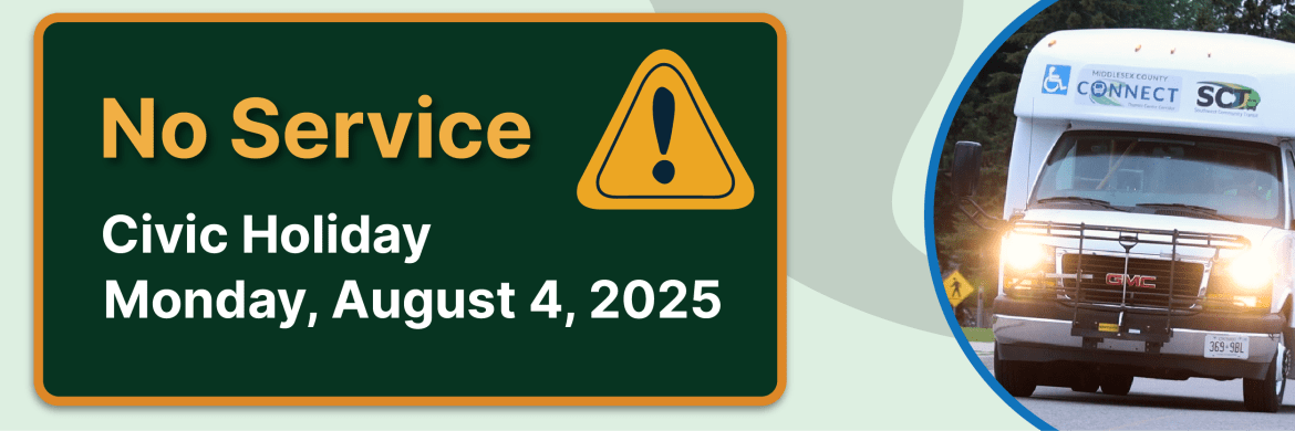 No Service Civic Holiday 2025