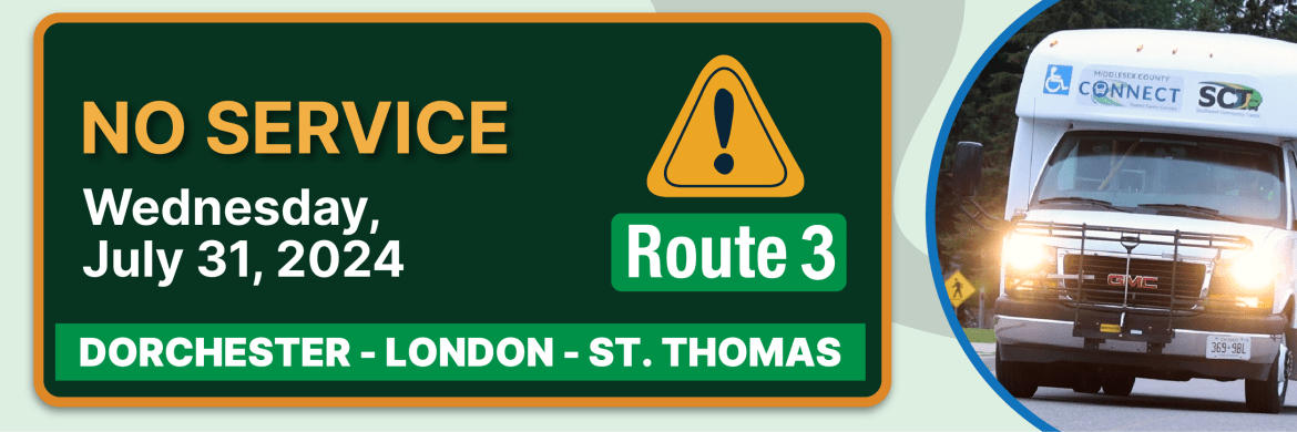 No Service banner - Route 3