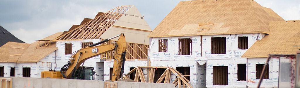 Houses under construction