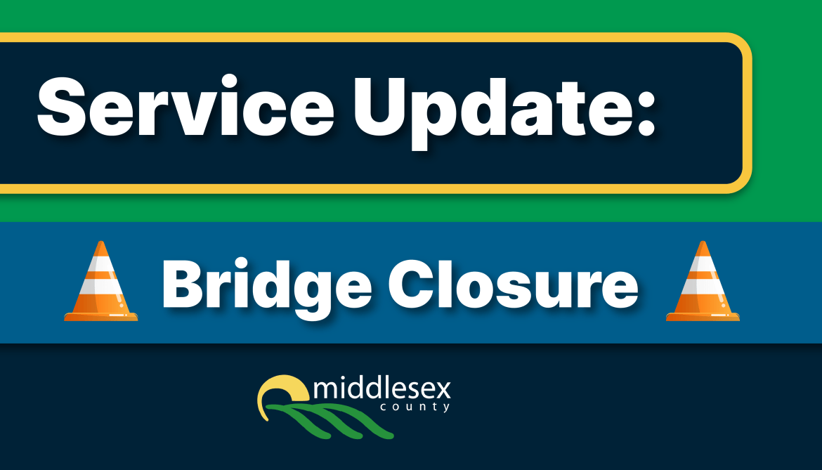 Bridge Closure notice with County logo