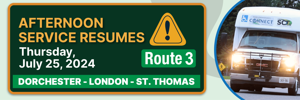 Route 3 PM Service Resumes