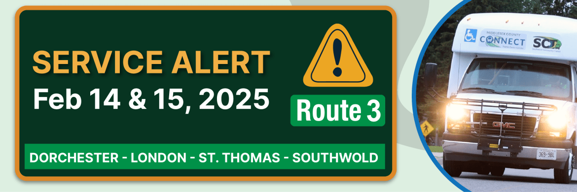 Route 3 - Service Feb 14-15