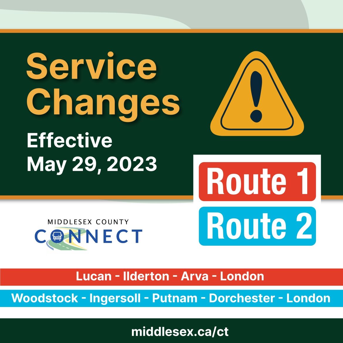 New Route 1 and Route 1 Service Changes