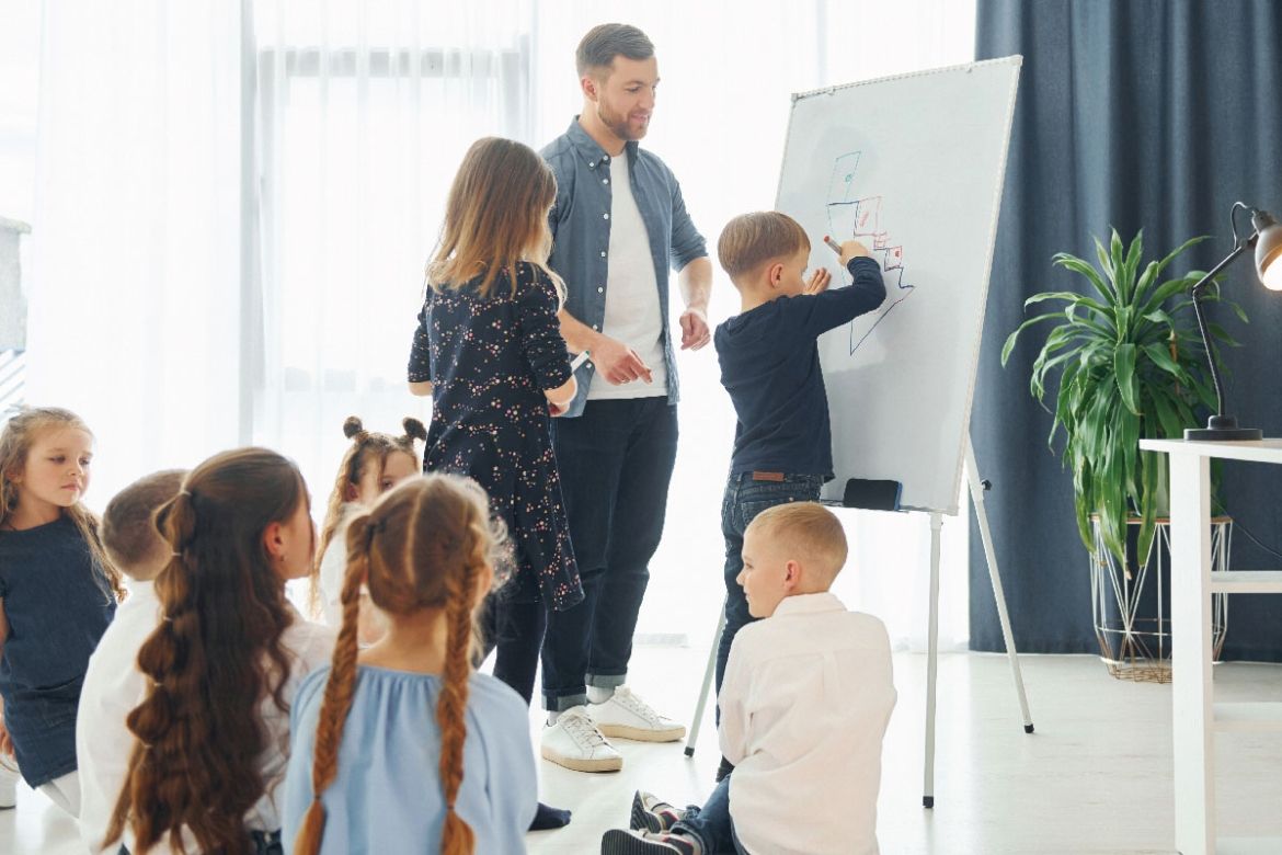 Early Childhood Educator with children