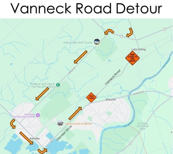Vanneck Rd Detour