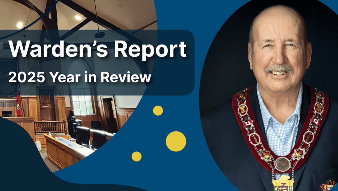 Image of former Warden Brian Ropp with the text, "Warden's Report - 2025 Year in Review"