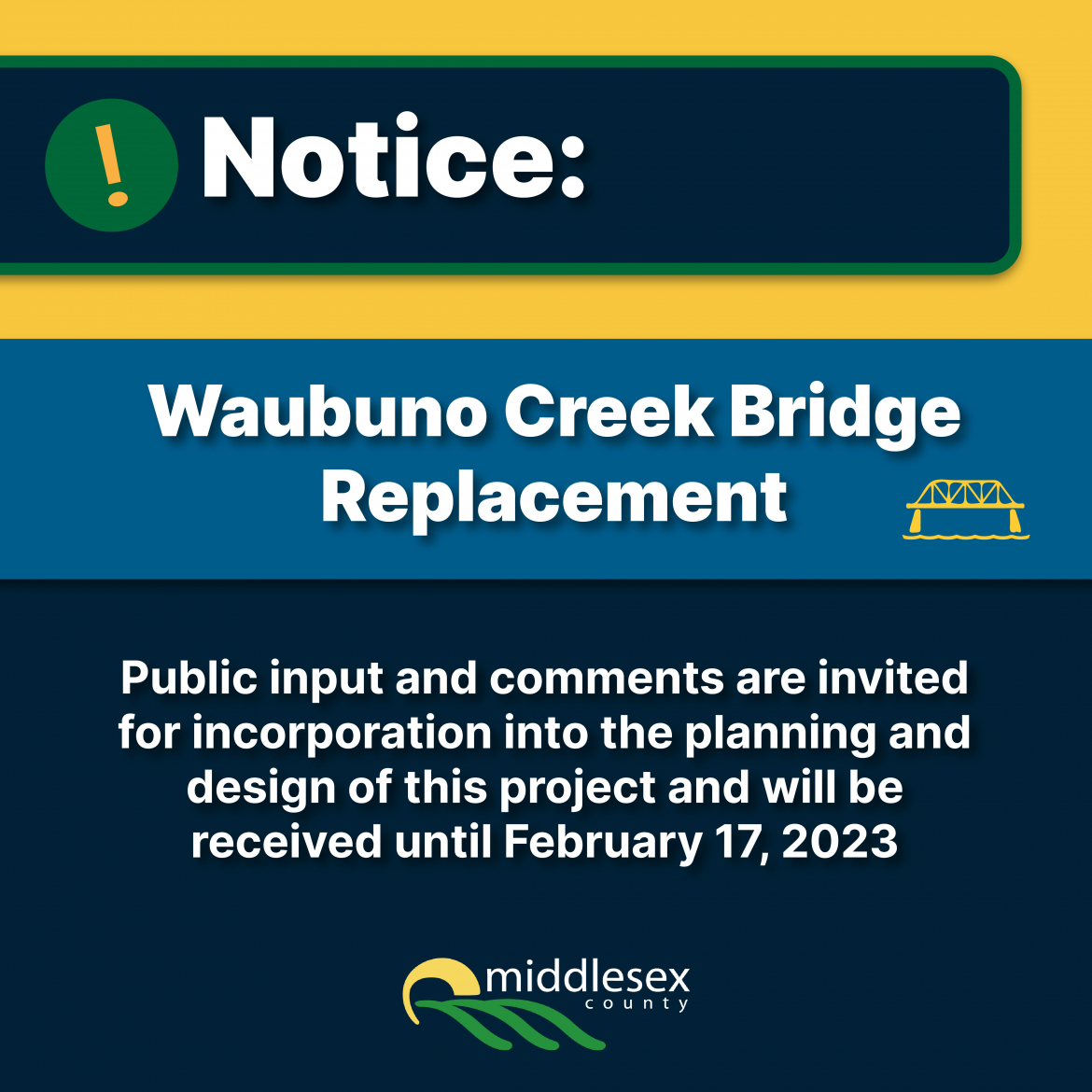 Notice of Waubuno Creek Bridge Replacement 