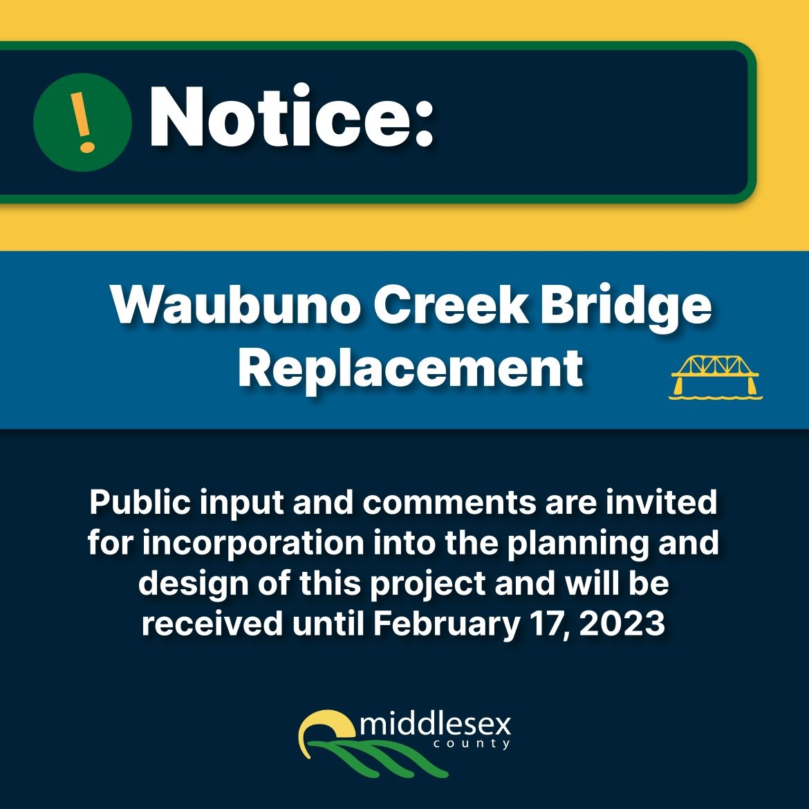 Notice of Waubuno Creek Bridge Replacement