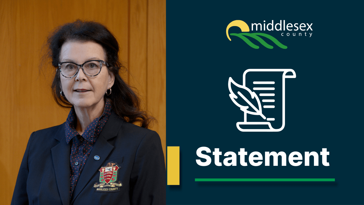 Image of Warden Clarke with the County logo and the word, "Statement"