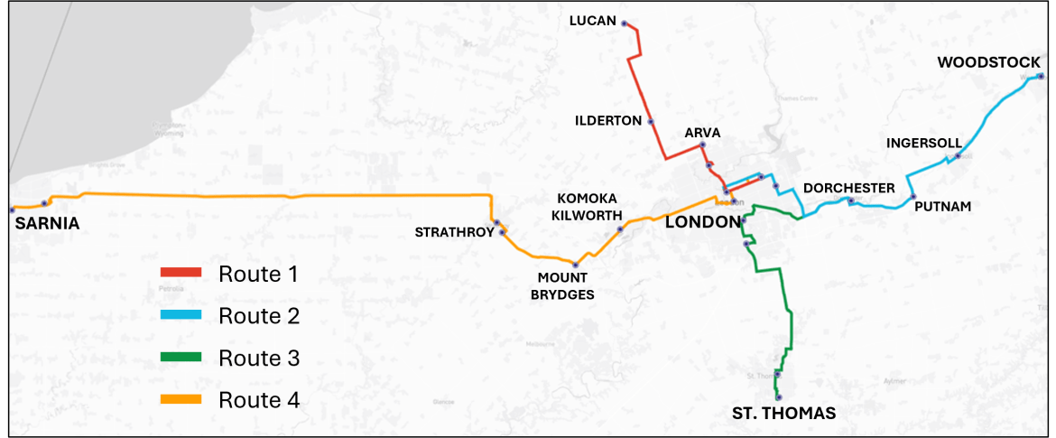 Map of All Routes