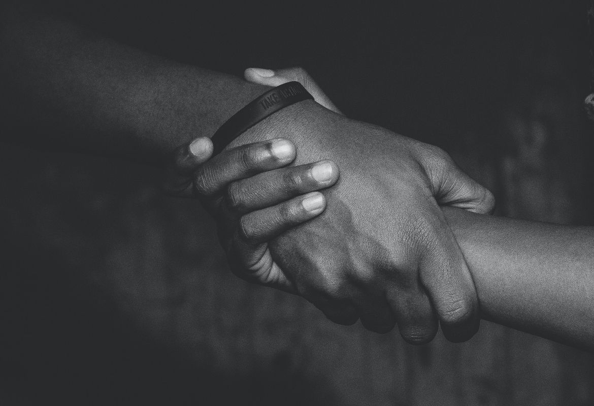 holding hands