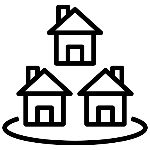 Three houses