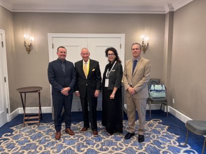 Middlesex County representatives pose for a photo with provincial representatives at AMO 2026. 
