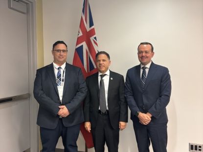Middlesex County representatives pose for a photo with provincial representatives at AMO 2026.