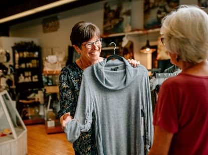 Two women shopping 