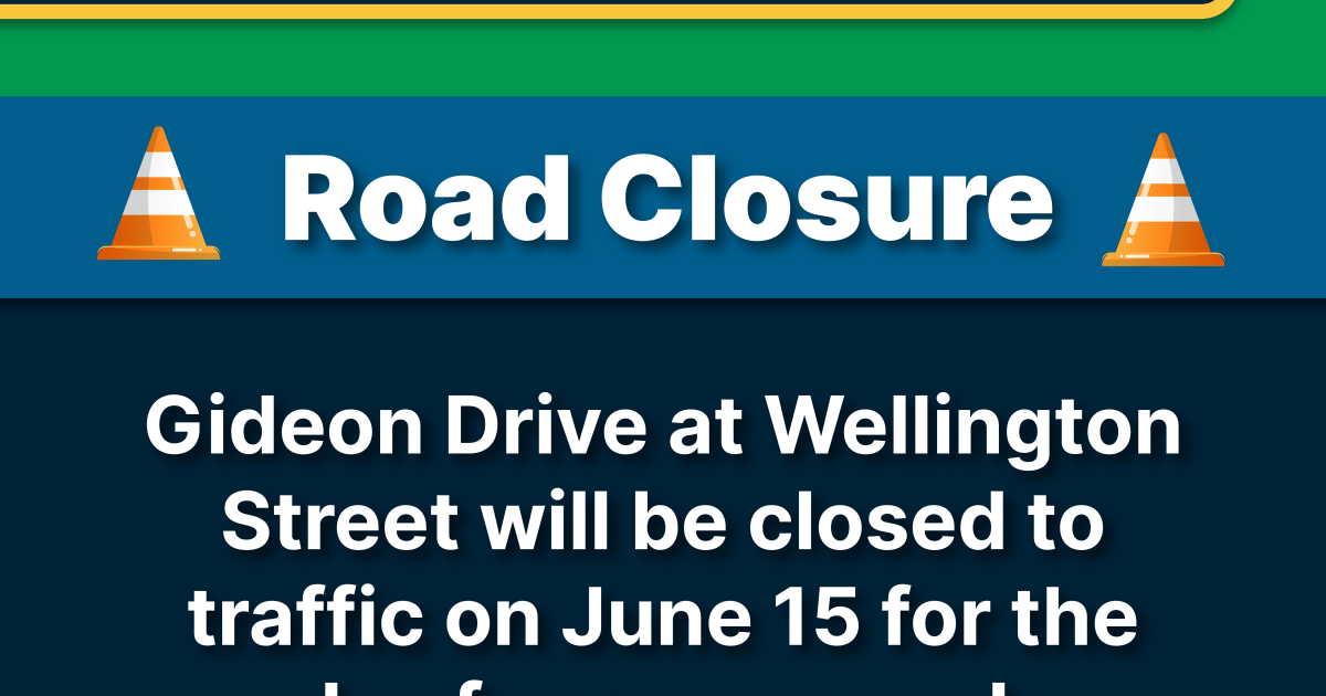 Road Closure - Gideon Drive at Wellington Street | Middlesex County
