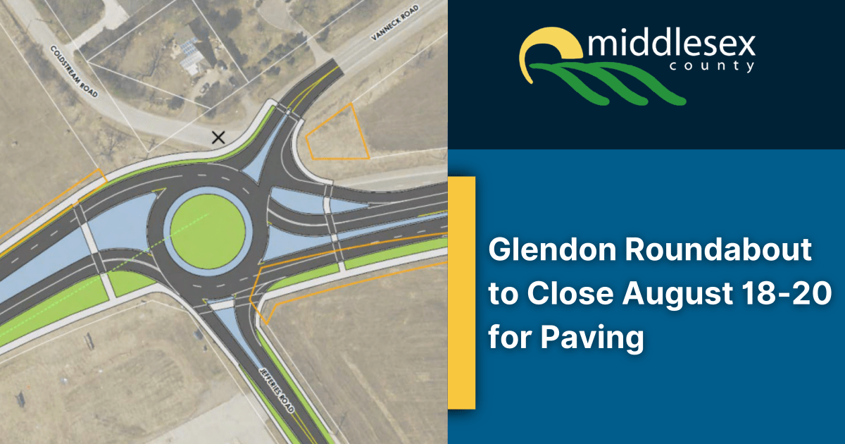 Glendon Roundabout to Close August 18-20 for Paving | Middlesex County